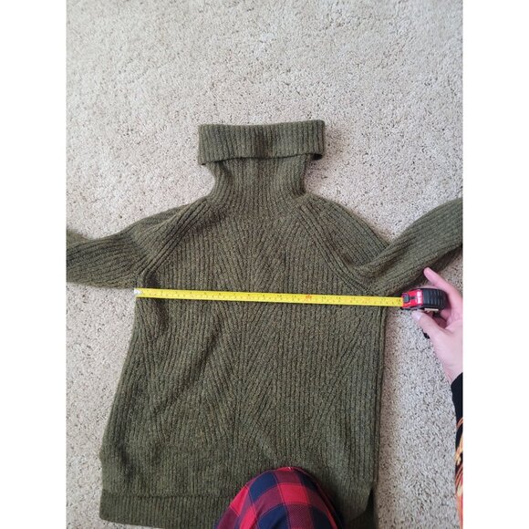 Madewell Womens Mercer Olive Green Turtle Neck Sweater Size‎ XXS Winter Cold - Picture 4 of 5